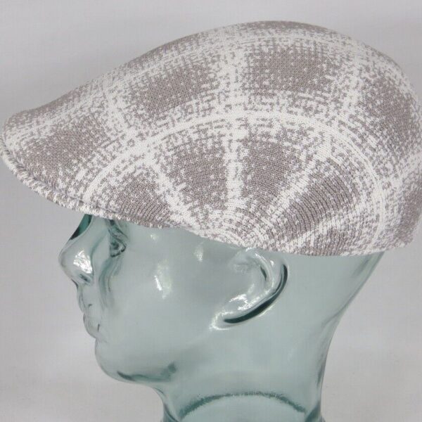 KANGOL Grunge Plaid 507 Flatcap Ivy Cap Golfcap Gatsby Schiebermütze Mütze grau