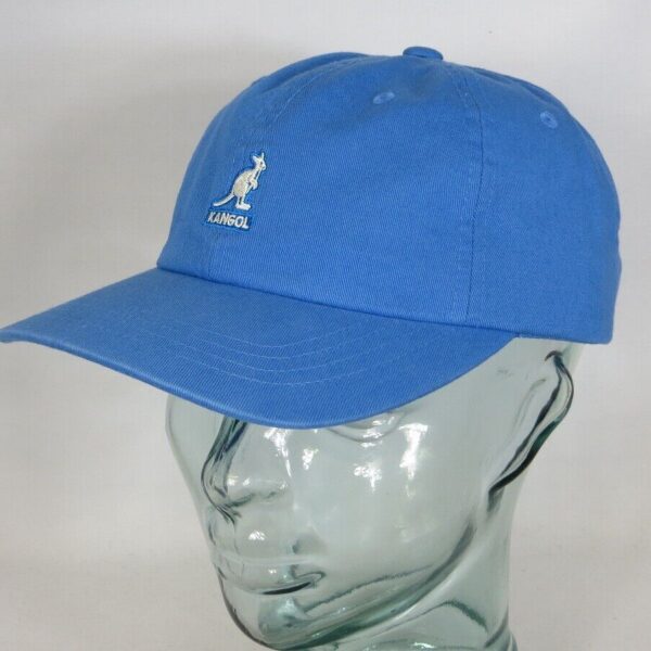 KANGOL WASHED BASEBALL CAP Cotton Basecap Baumwolle Sommer Mütze blau Neu
