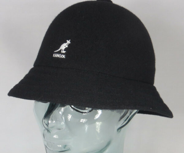 KANGOL WOOL CASUAL Bucket Hat Bobby schwarz Glocken Hut Mütze NEU