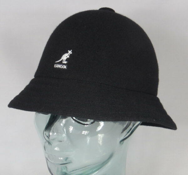 KANGOL WOOL CASUAL Bucket Hat Bobby schwarz Glocken Hut Mütze NEU