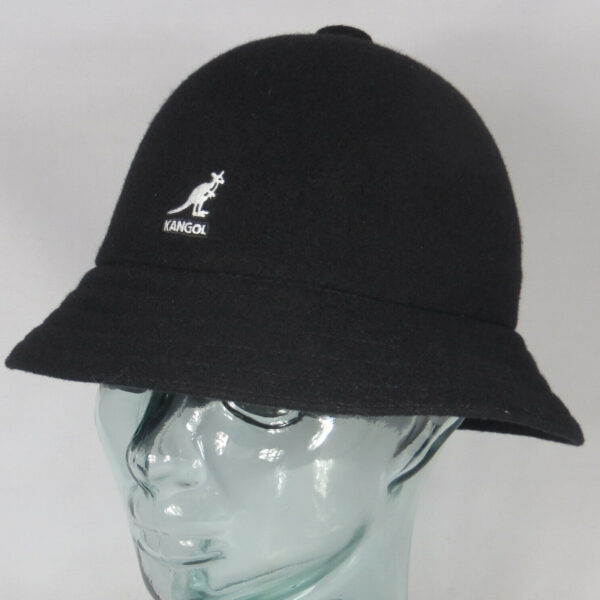 KANGOL WOOL CASUAL Bucket Hat Bobby schwarz Glocken Hut Mütze NEU