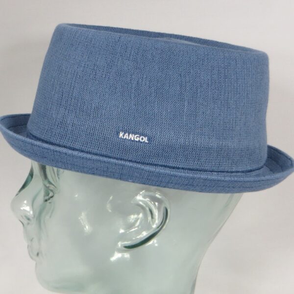 Kangol Bamboo Mowbray Pork Pie Hut Trilby denim blau Mütze Sommerhut Neu