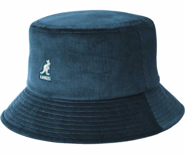 KANGOL Cord Bucket Hat Fischerhut Schlapphut Stoff Hut Baumwolle petrol NEU