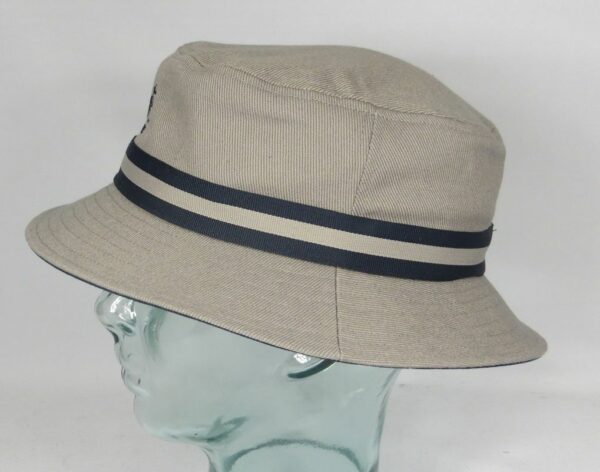 KANGOL STRIPE LAHINCH Bucket Hat Fischerhut Schlapphut Stoffhut Hut grau NEU – Bild 2