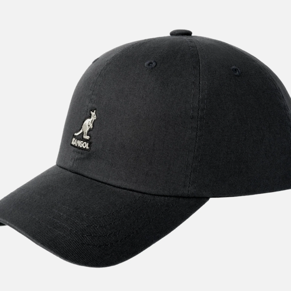 Kangol Washed Baseball Cap Cotton Basecap Baumwolle Sommer Mütze schwarz Neu