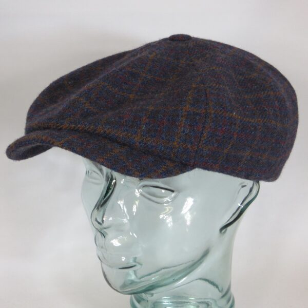 LIERYS 8-Panel Schieber Mütze Newsboy Cap Schirm Schild Kappe Bakerboy blau Neu