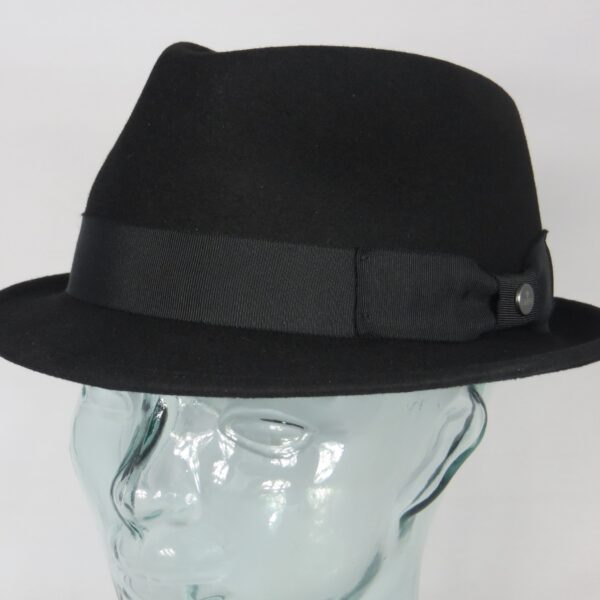 Lierys Trilby Hut Wollfilz Wollhut Filzhut schwarz Fedora Hat NEU