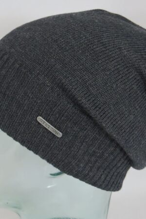 Stetson Long Beanie Oversized Strickmütze Winter Wollmütze Cap anthrazit 859933