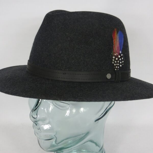 STETSON CRANSTON Outdoorhut Treckinghut Traveller Hut Wollfilzhut Anthrazit Neu