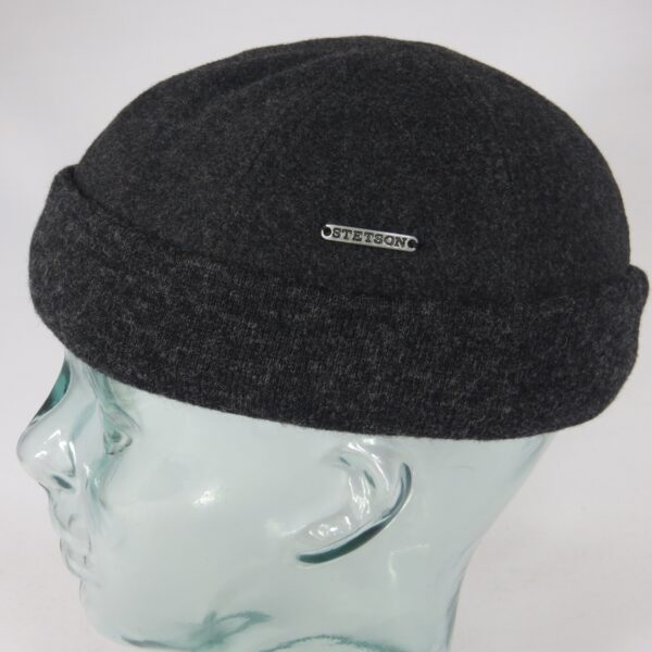 Stetson Sparr Dockercap Mütze Beanie Rollrand Skullcap Winter grau Neu