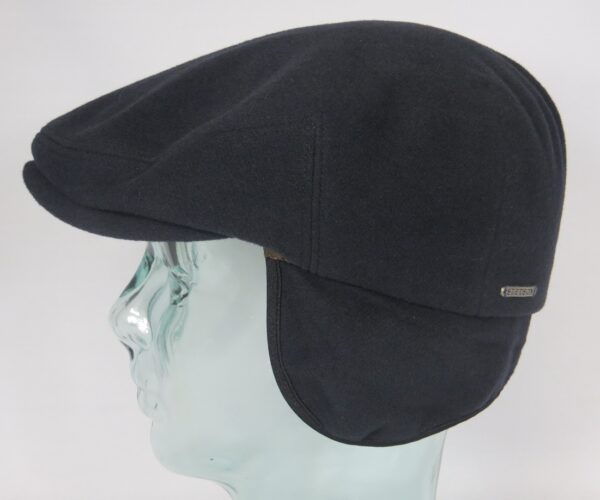 STETSON KENT Wool Flatcap Cap mit Ohrenklappen Schieber Mütze Earflaps blau Neu