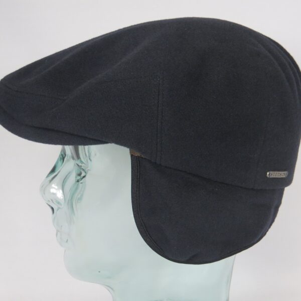 STETSON KENT Wool Flatcap Cap mit Ohrenklappen Schieber Mütze Earflaps blau Neu
