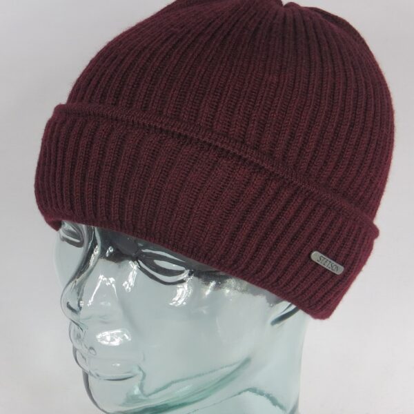 Stetson Strickmütze Parkman Beanie Mütze Wollmütze weinrot Neu
