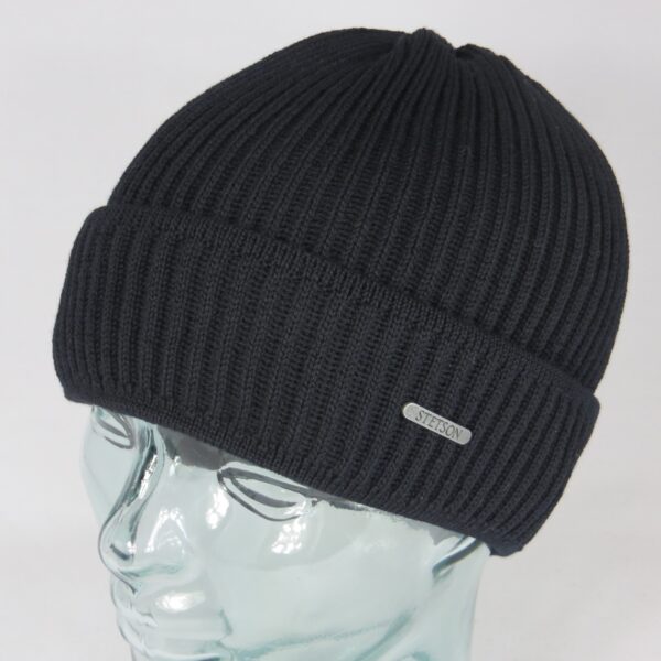 Stetson Strickmütze Parkman Beanie Mütze Wollmütze Wintermütze Schwarz Neu