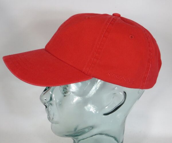 STETSON RECTOR Baseballmütze Cap Mütze Rot Basecap Kappe Baumwolle Sun Guard NEU