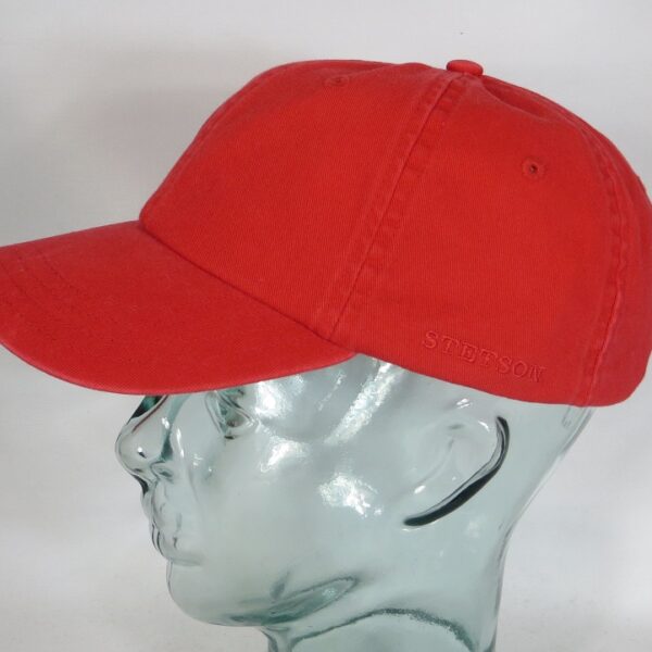 STETSON RECTOR Baseballmütze Cap Mütze Rot Basecap Kappe Baumwolle Sun Guard NEU