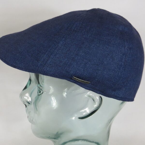 STETSON TEXAS Leinen Flatcap Schieber Mütze Ivy Cap Gatsby blau NEU