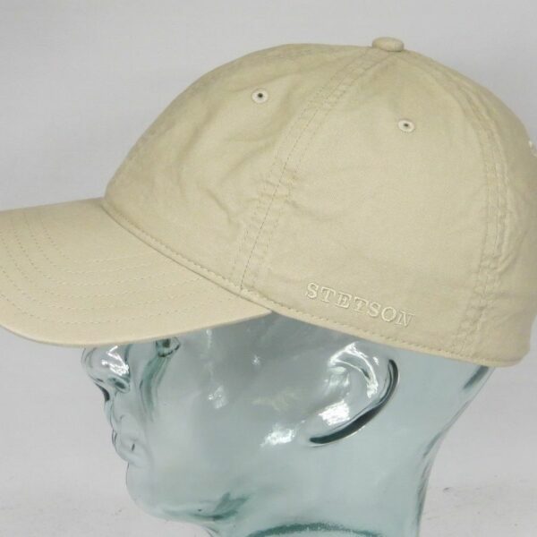 STETSON DUCOR Organic Cotton Baseball Cap Basecap Sommer Mütze Kappe beige UV Schutz NEU