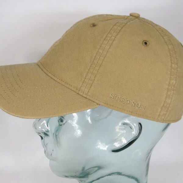 STETSON DUCOR Organic Cotton Baseball Cap Basecap Sommer Mütze Kappe UV Schutz beige NEU