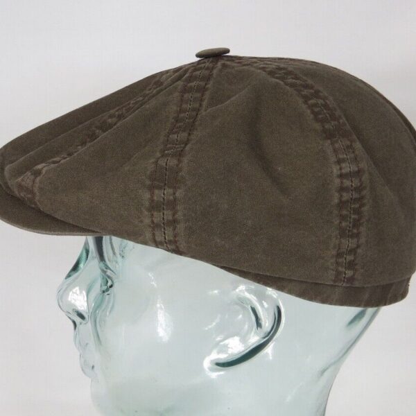 STETSON HATTERAS Organic Cotton Baumwolle Mütze Kappe Flatcap Cap braun NEU