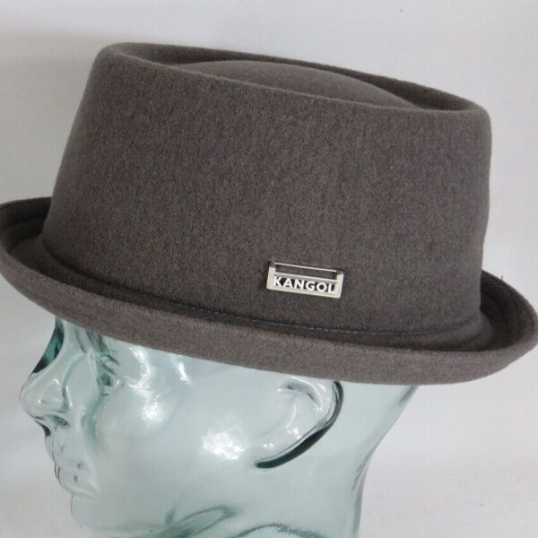 KANGOL WOOL MOWBRAY Pork Pie Hut Trilby grau Mütze PorkPie Wollhut NEU
