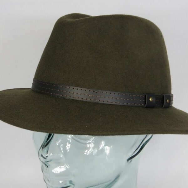 Faustmann Outdoorhut Trecking Filzhut Traveller Wollhut oliv Jagdhut NEU