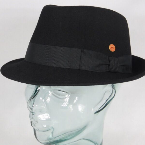 MAYSER TROY TRILBY HUT Cicero Wollhut schwarz Trilbyhut Herrenhut Filzhut NEU