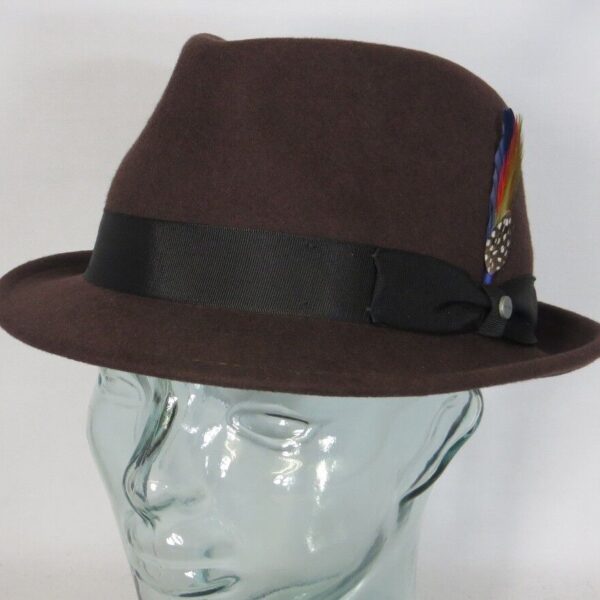 STETSON RICHMOND TRILBYHUT Wollfilz Trilby Hut Wollhut braun Hat NEU
