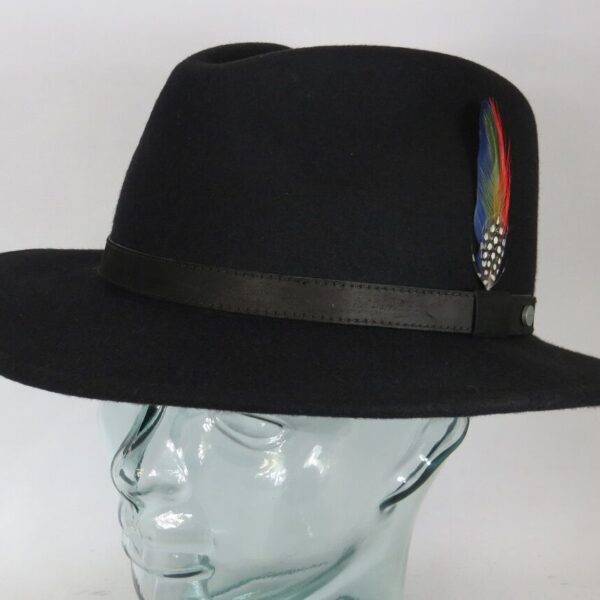 STETSON Outdoor Hut Trecking Traveller Woolfelt schwarz Wollfilz NEU