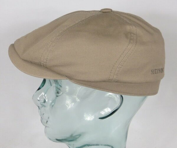 STETSON Brooklin cotton 6-Panel Cap Flatcap Schieber Mütze beige 6641110 NEU