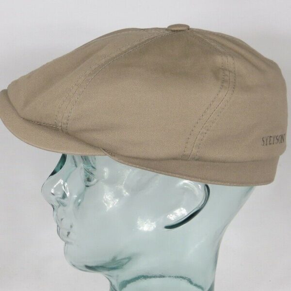 STETSON Brooklin cotton Twill 6-Panel Cap Flatcap Schiebermütze beige 6641110 NEU