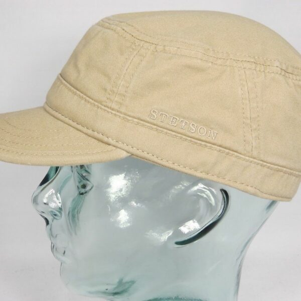 STETSON GOSPER Armycap Beige Kubacap Armee Kuba Cap Mütze Fullcap Basecap NEU