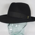 Original Borsalino Hut Qualita Superiore Haarfilz schwarz Fedora Bogart Hat Neu