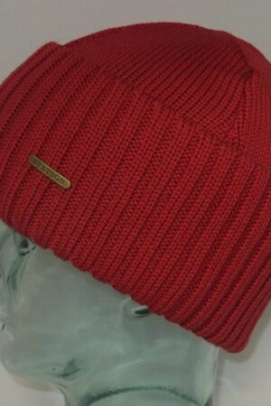 Stetson Strickmütze Northport Beanie Wollmütze Rot Wintermütze Mütze Pull on NEU