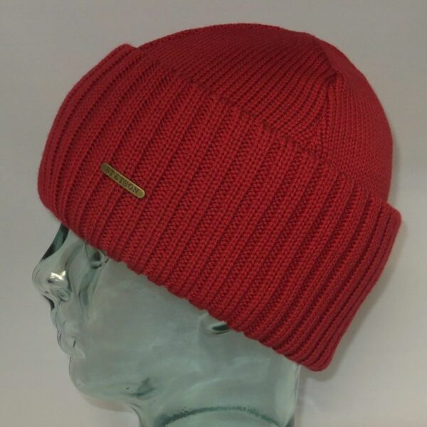 Stetson Strickmütze Northport Beanie Wollmütze Rot Wintermütze Mütze Pull on NEU