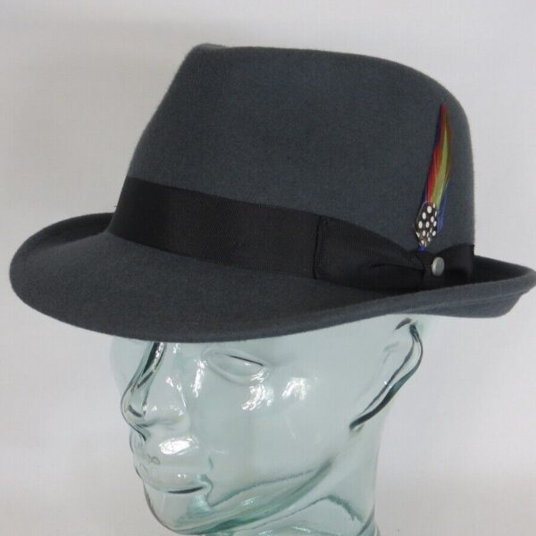 STETSON Elkader Trilby Hut grau Wollhut Wollfilz Fedora Hat NEU