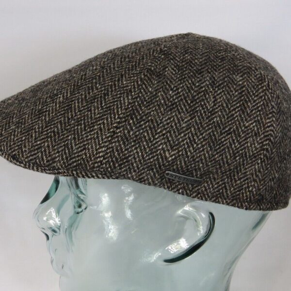 STETSON TEXAS Wool Herringbone Flatcap Schieber Mütze Ivy Cap Gatsby Neu