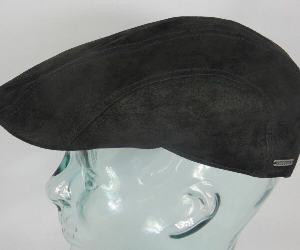 STETSON Madison Leder Flatcap Leather Ivy Cap schwarz Schieber Mütze NEU