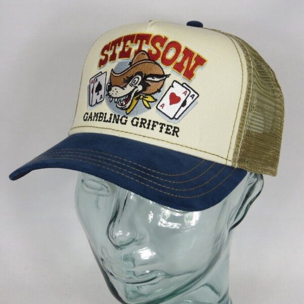 STETSON Trucker Cap Mesh Netz Kappe BASECAP Mütze Gambling Grifter 7751191 NEU