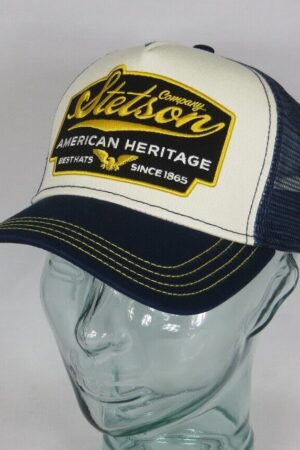 STETSON Trucker Cap Mesh Kappe BASECAP American Heritage Mütze blau 7751103 NEU