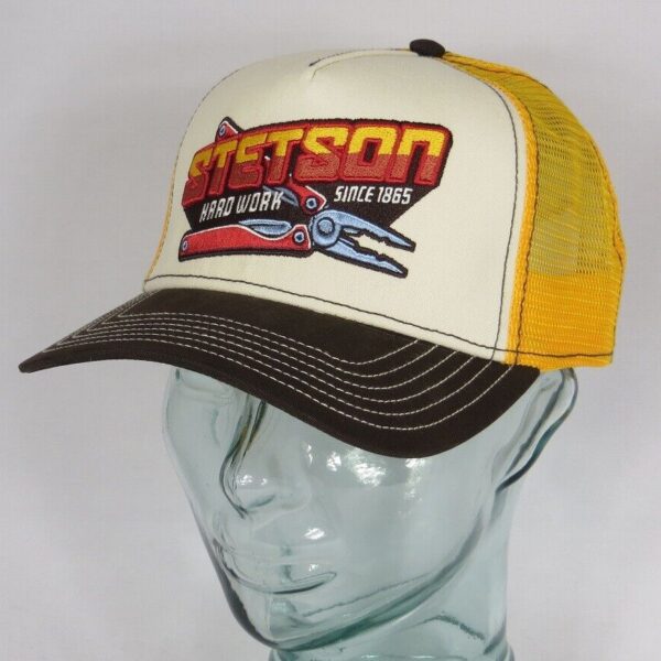 STETSON Trucker Cap Mesh Netz Kappe BASECAP SNAPBACK Hard Work NEU