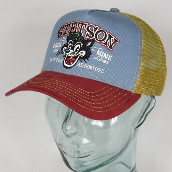 STETSON Trucker Cap Mesh Netz Kappe BASECAP Cool Cats Nine Lives 7766103