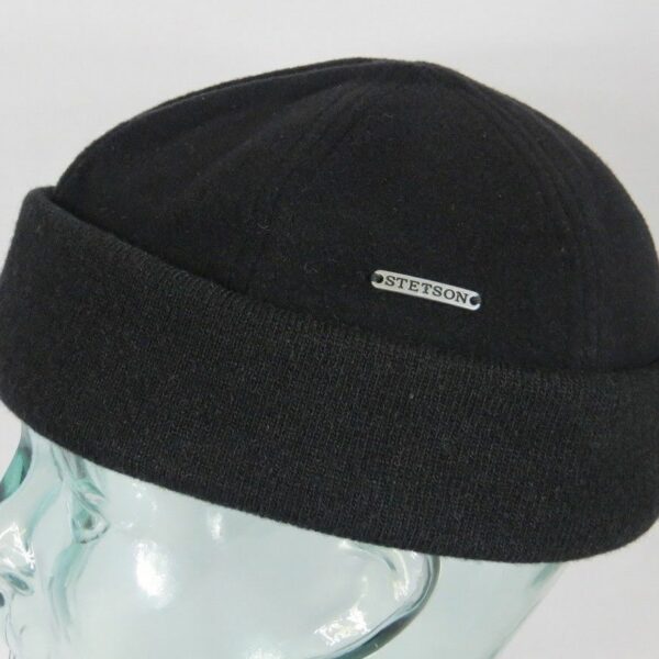 Stetson Sparr Dockercap Mütze Beanie Rollrand Skullcap schwarz Neu