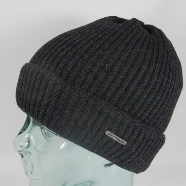 Stetson Strickmütze Parkman Beanie Mütze Wollmütze Wintermütze grau Neu