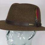 STETSON POWELL Woolfelt Outdoor Trecking Hut Traveller Wollfilz Braun Hat Neu