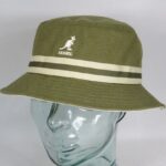 KANGOL STRIPE LAHINCH Bucket Hat Fischerhut Schlapphut Stoffhut Hut grün NEU