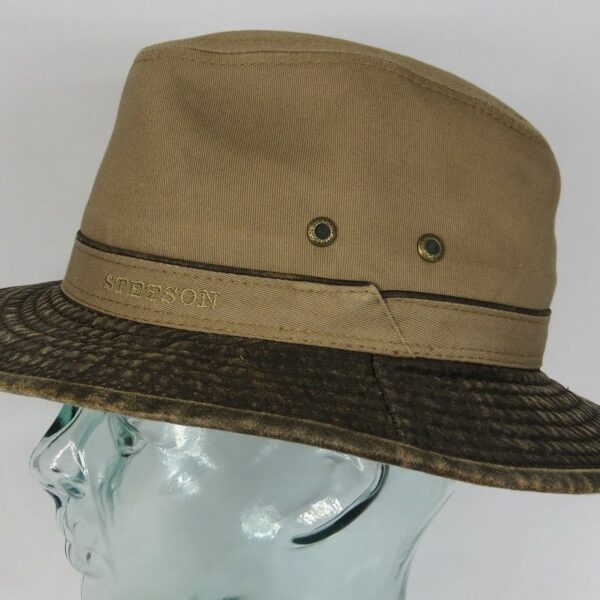 STETSON AVA Baumwolle Traveller Hut Trekking Outdoor UV Schutz braun Neu 2541119