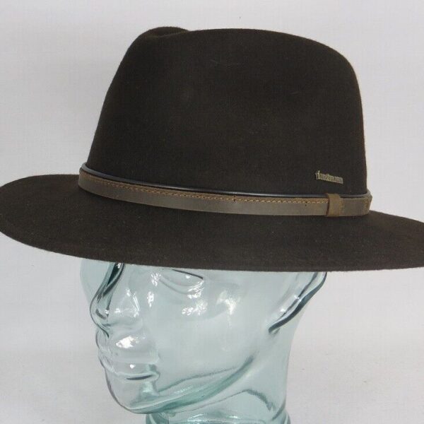 Faustmann Outdoorhut Outleaf braun Traveller Filzhut Wollfilz Hat Neu