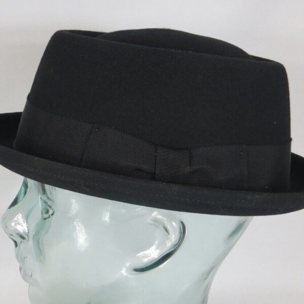 BAILEY DARRON Hat PORK PIE Hut Wollfilz schwarz Porkpie Trilby NEU