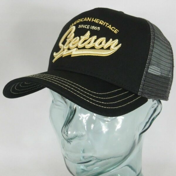 STETSON Trucker Cap Mesh Netz Kappe American Heritage Mütze schwarz 7751171 NEU